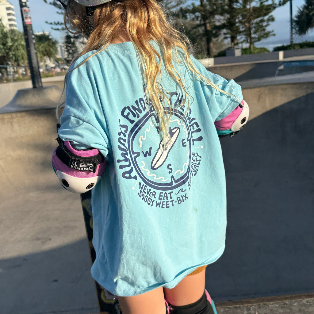 surf clothing, surf clothes Australia, baby beach clothes, salty, oversized t shirt, oversized tee, surf clothes, retro surf tee, vintage style tee, australian surf fashion, women owned surf brand, small business surf brand, surf shirt, screenprint shirt, surf tee, surf top, surf brand Australia, beach clothes, salty, vintage surf clothes, retro surf clothes, surf shop, sunshine Coast, sunshine Coast small business, surf shop sunshine coast