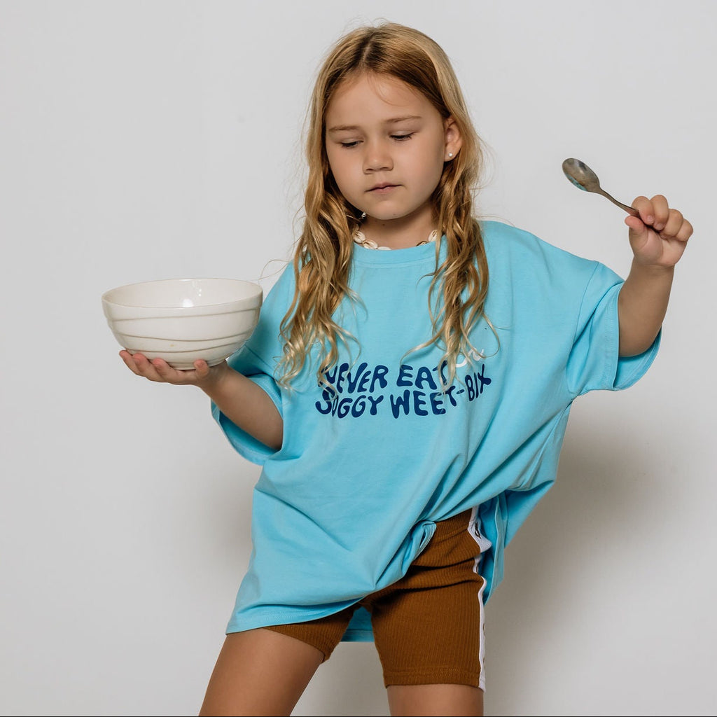 surf clothing, surf clothes Australia, baby beach clothes, salty, oversized t shirt, oversized tee, surf clothes, retro surf tee, vintage style tee, australian surf fashion, women owned surf brand, small business surf brand, surf shirt, screenprint shirt, surf tee, surf top, surf brand Australia, beach clothes, salty, vintage surf clothes, retro surf clothes, surf shop, sunshine Coast, sunshine Coast small business, surf shop sunshine coast, weet-bix, aussie shirt