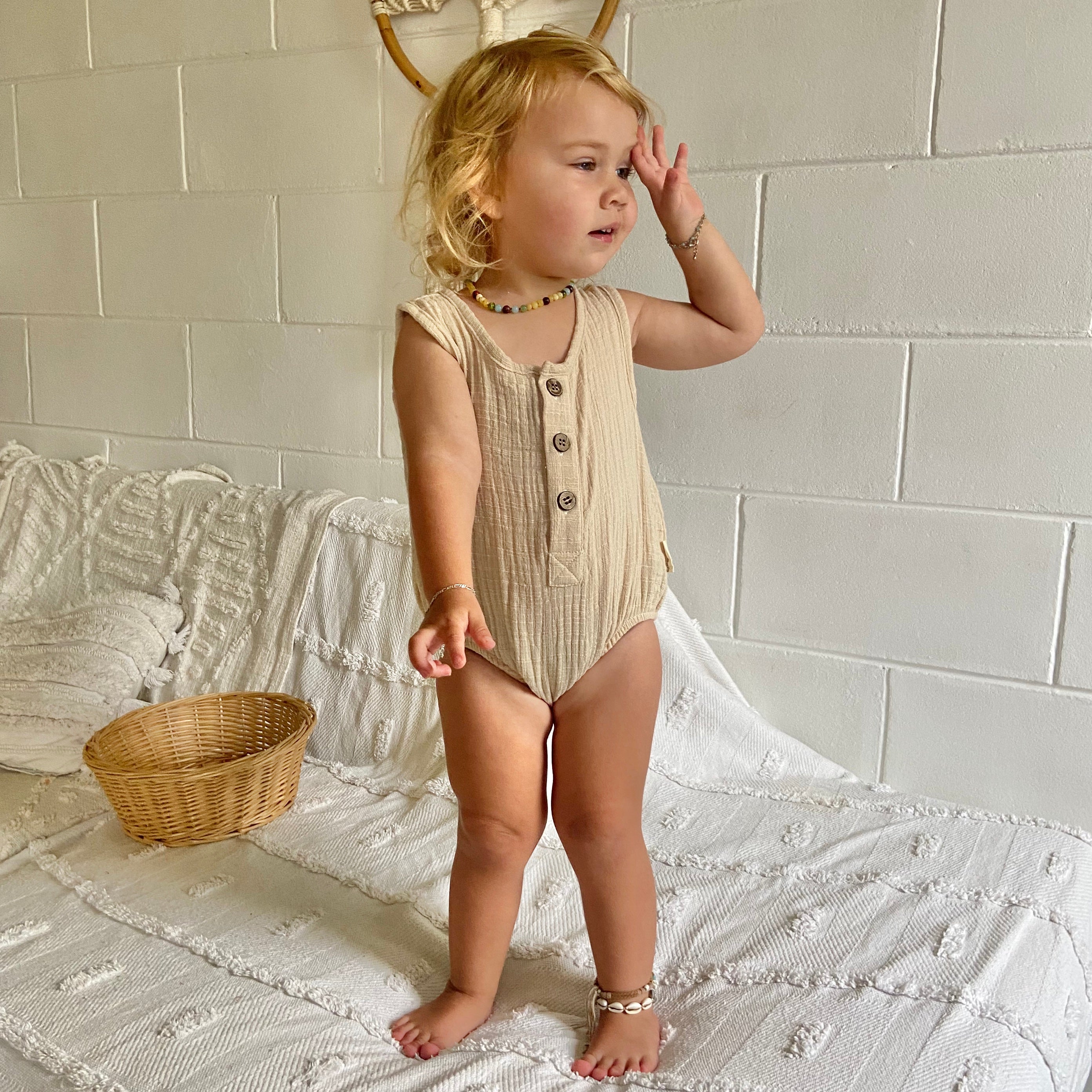 Muslin best sale baby romper